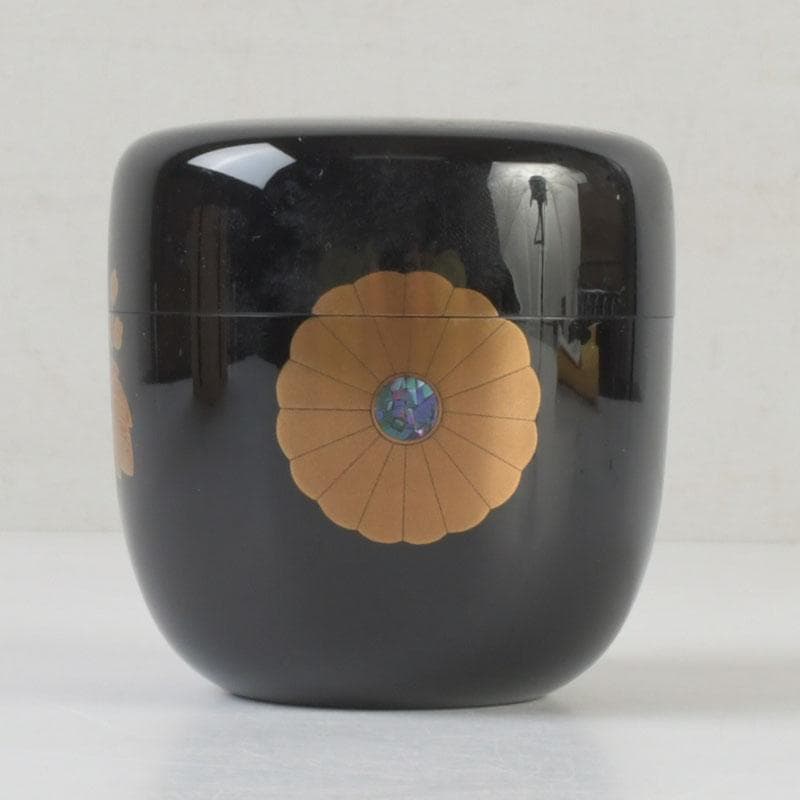 茶道具　輪島塗　目代宗芳　菊桐蒔絵　棗　共箱　V　A73
