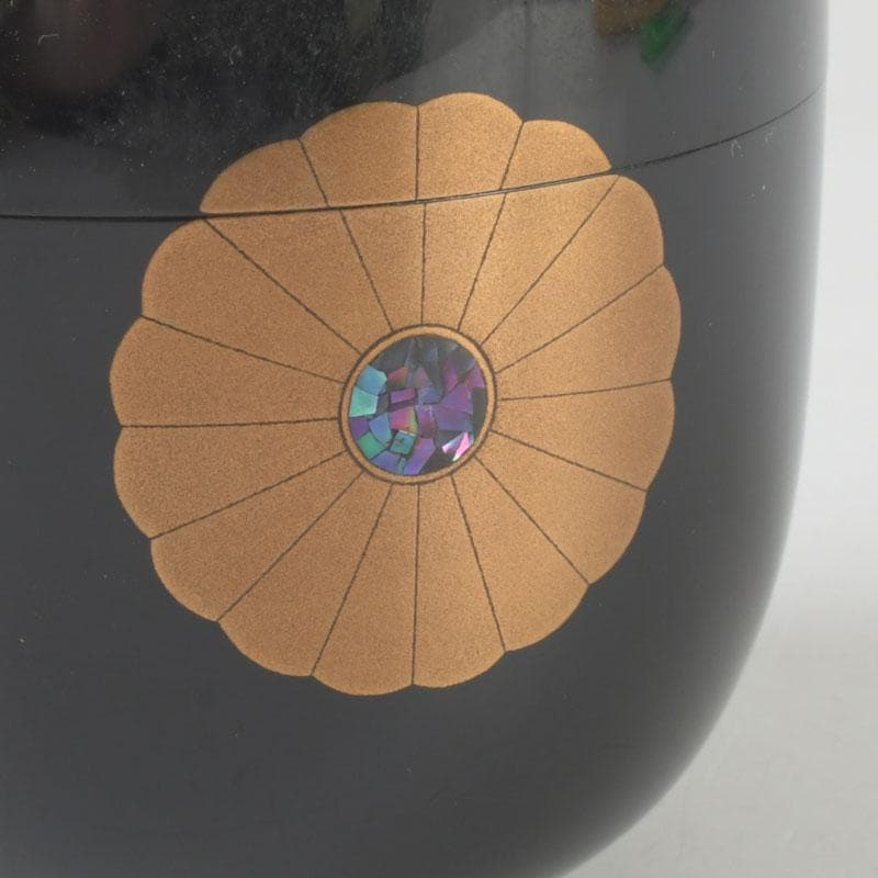 茶道具　輪島塗　目代宗芳　菊桐蒔絵　棗　共箱　V　A73