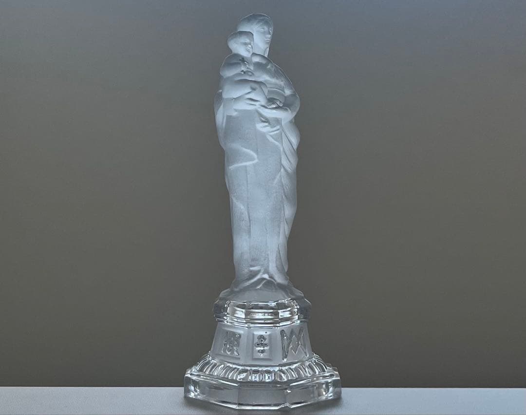 Baccarat バカラ/※刻印有 マリア　キリスト　フロストガラス