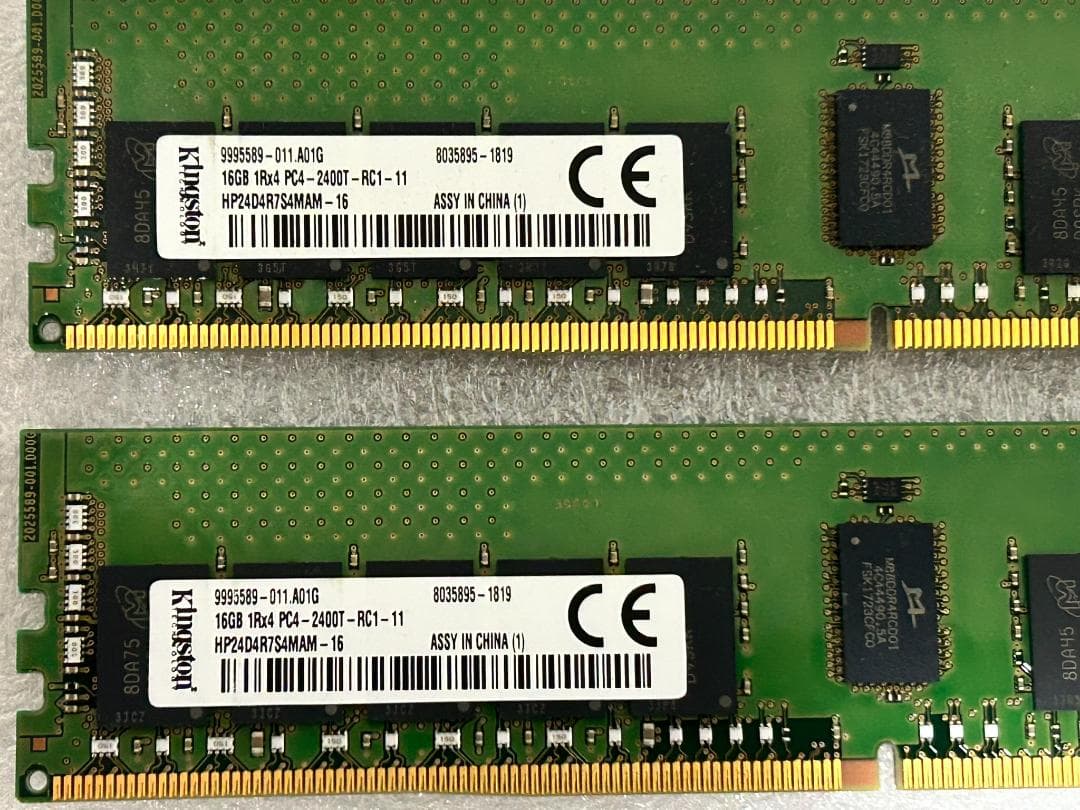 動作確認済 48GB DDR4 2400T-RC / 2133P