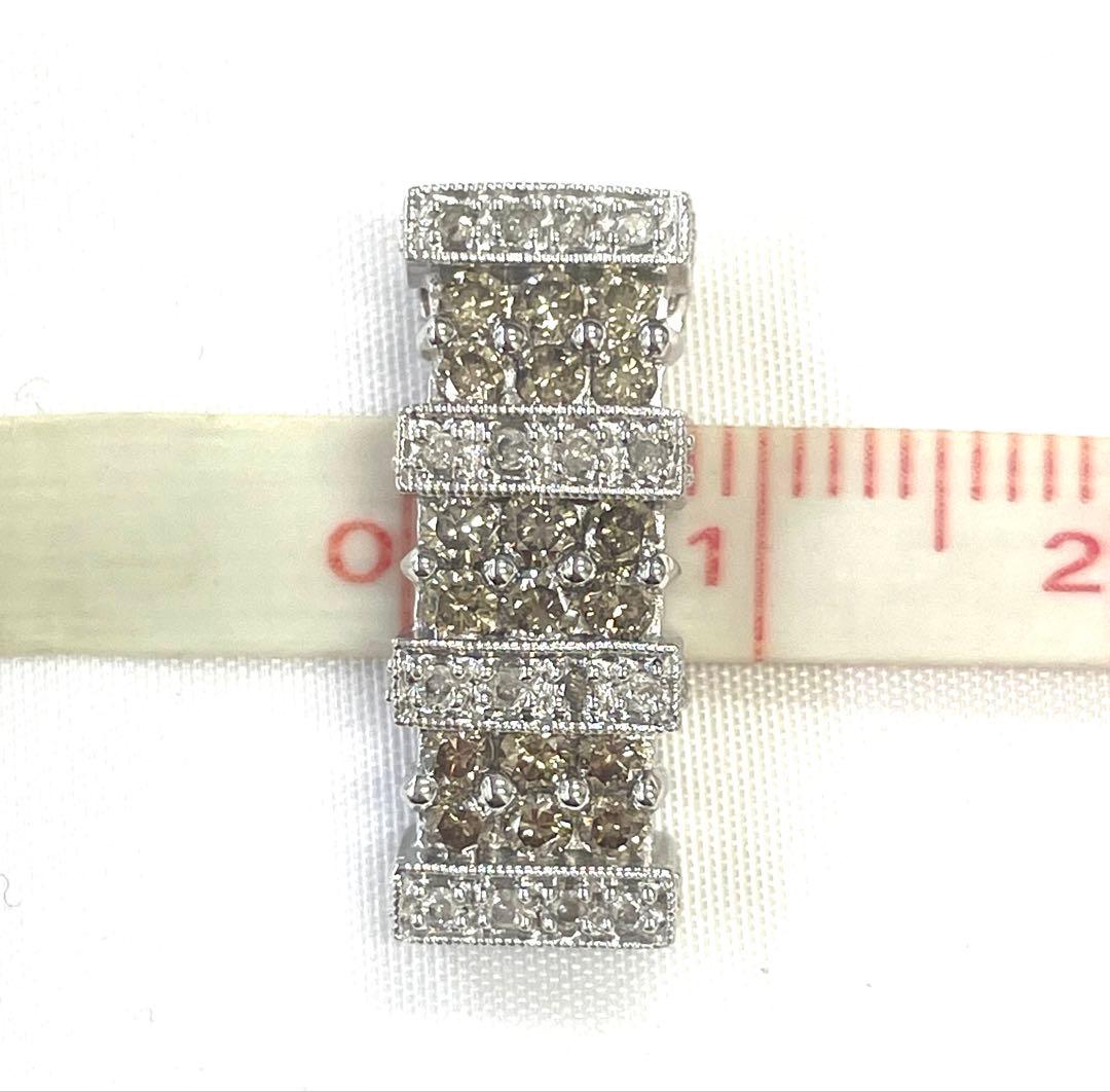 K18WG　ダイヤモンド　ファッションネックレストップ 　D1.00ct