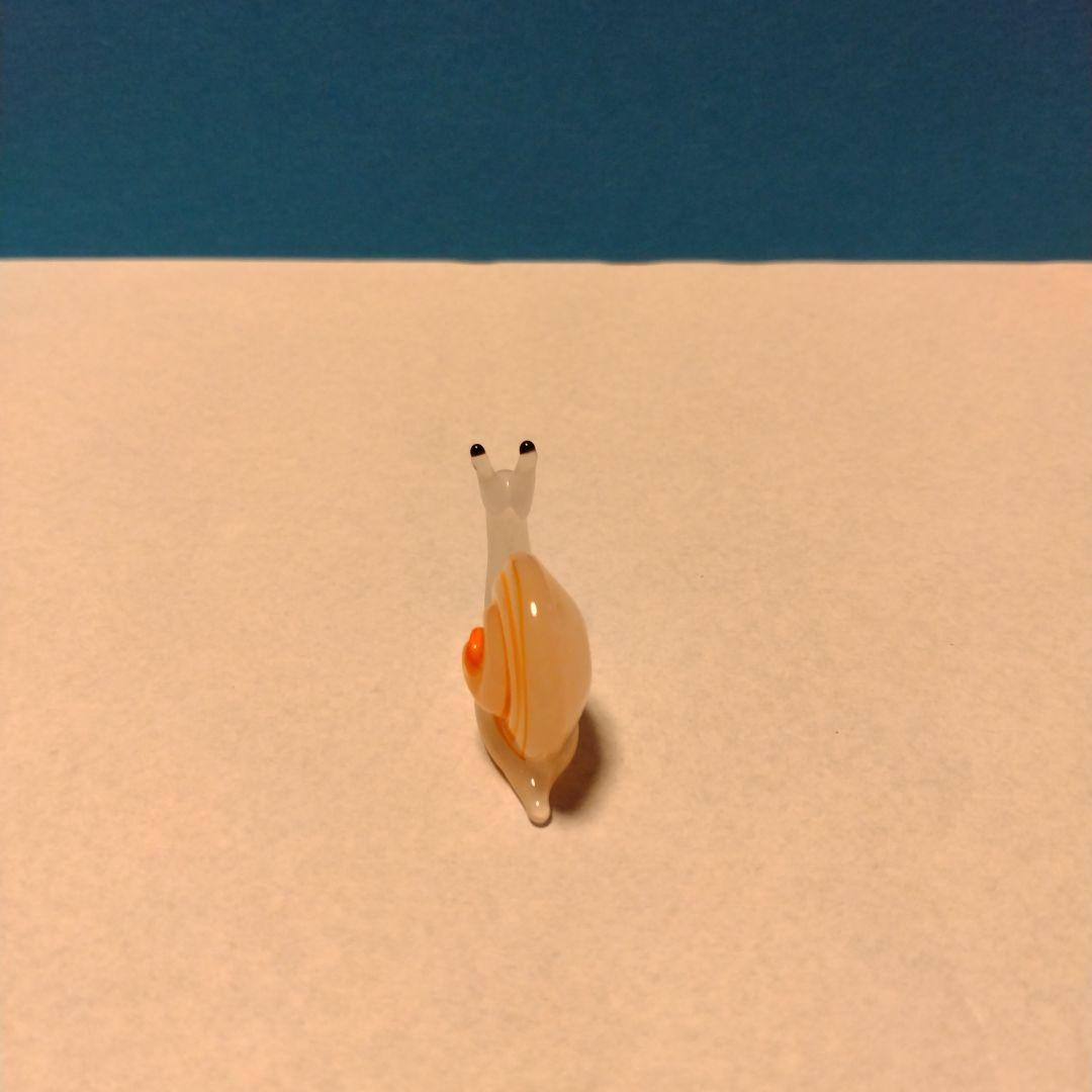 【2435】ガラス細工 かたつむり　オレンジ