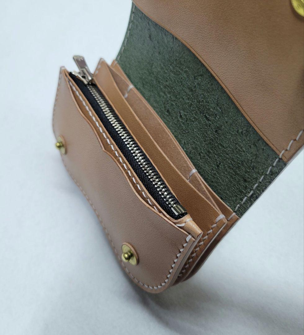 小銭入れ　ケース　財布　ハンドメイド　レザークラフト　コンパクト財布