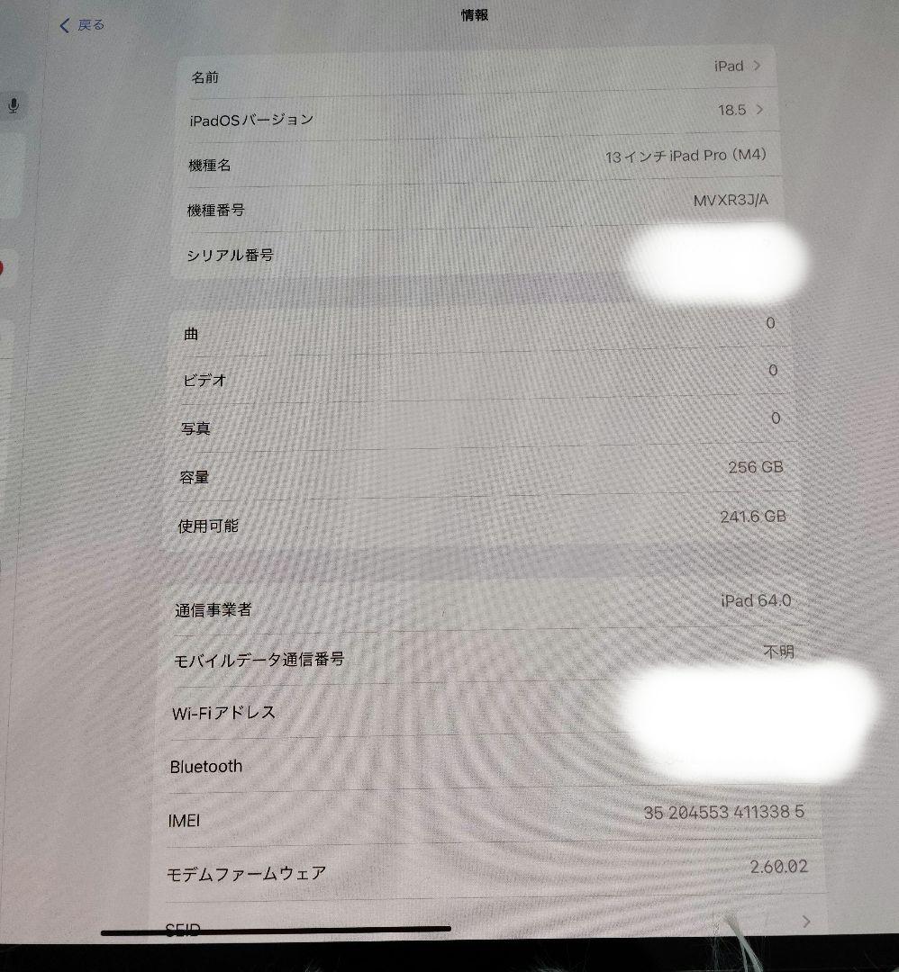 【美品】iPad Pro M4 13インチ　256GB充電器　タッチペン　箱完備