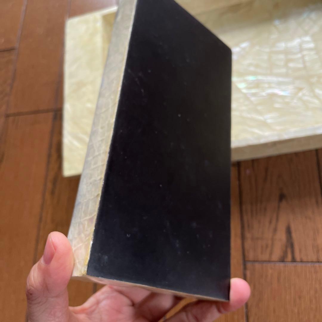 ベトナム製・シェルのお盆と小物入れのセット・USED・未使用品