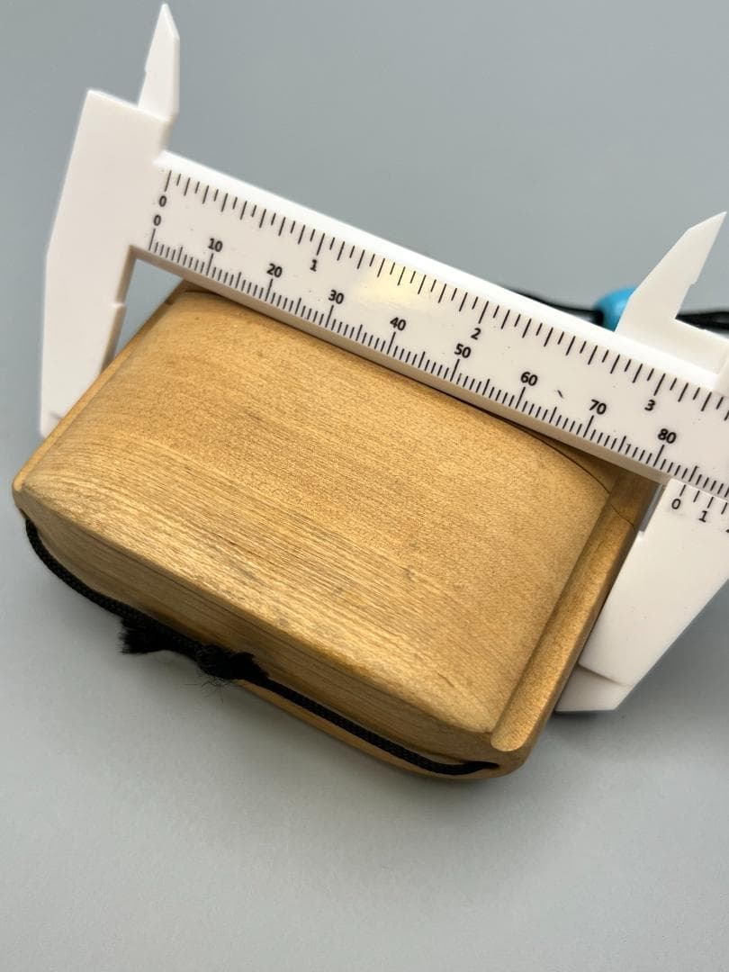 木製印籠 緒締 提げ物 牙根付 細工 重量約69g