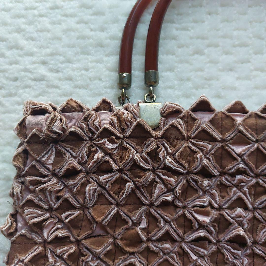 ハンドメイド　パッチワーク　手作り　バック　手提げ　ピンク　べっこう