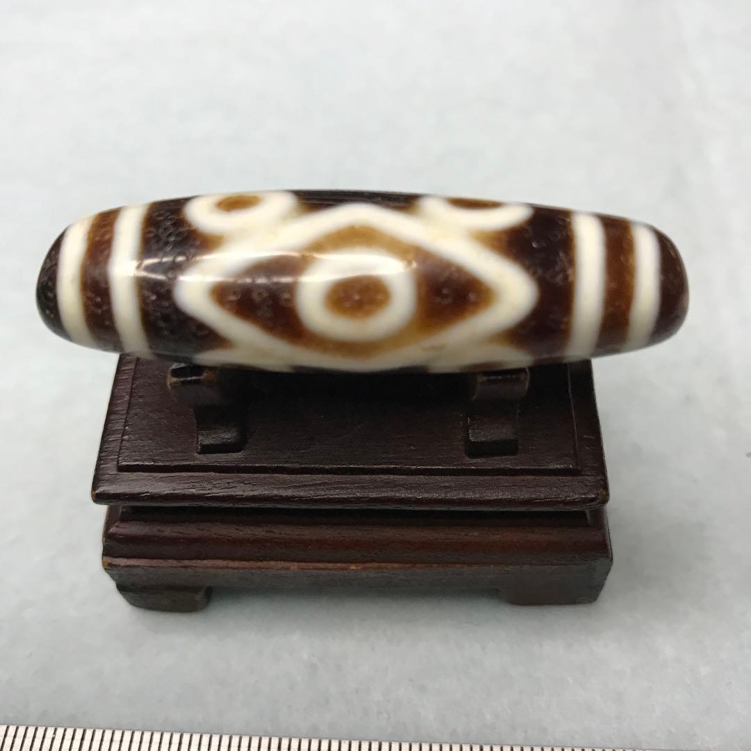 超激レア珍品‼︎ 幻の一品　双線古代七眼天珠　馬蹄痕　東樂　陸發賓石天珠　特別出品