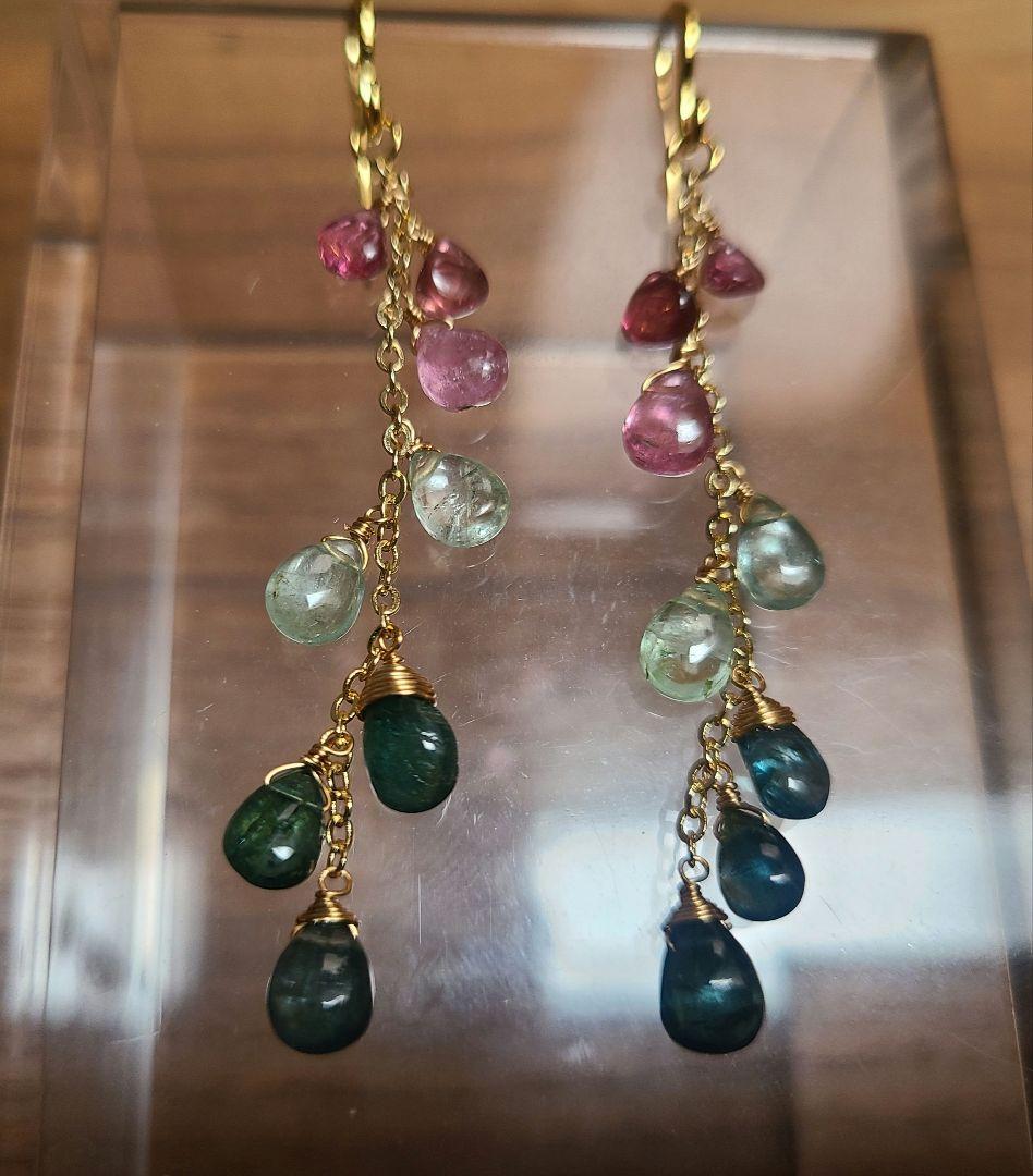❤SALE❤【a-32】ピアス トルマリン※高品質