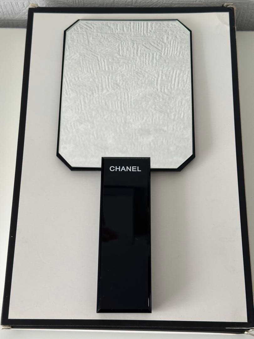 CHANEL 手鏡 ブラック 新品箱付き ミラー ココマーク インテリア レア