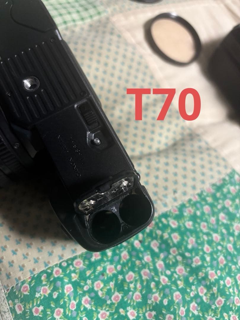 canonフィルムカメラT70とT90、レンズ×4本ジャンクで