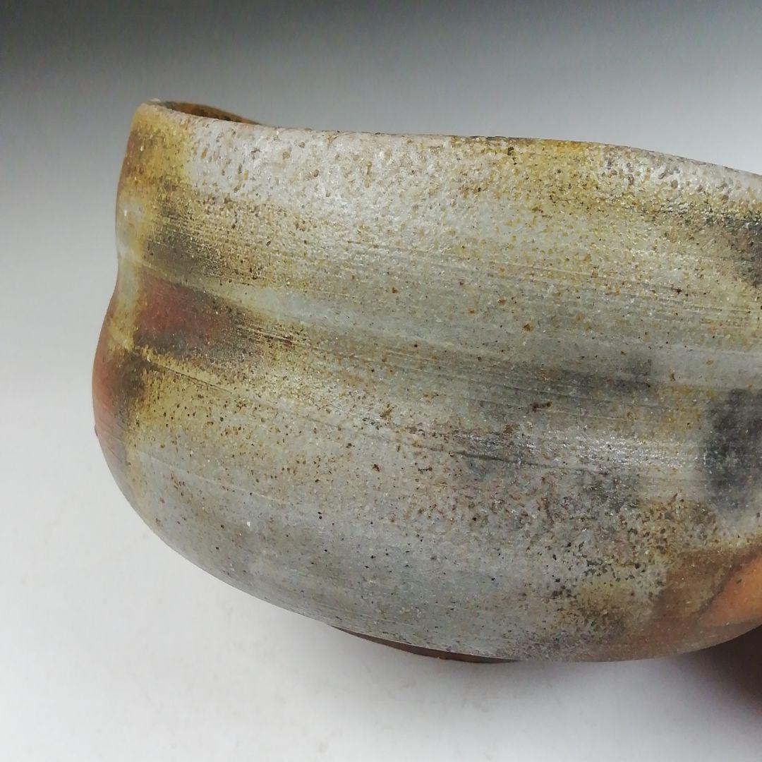 Ｗ３１５　茶碗　『備前焼』『天人窯　榊原清人 作』　共箱　抹茶碗　茶道具