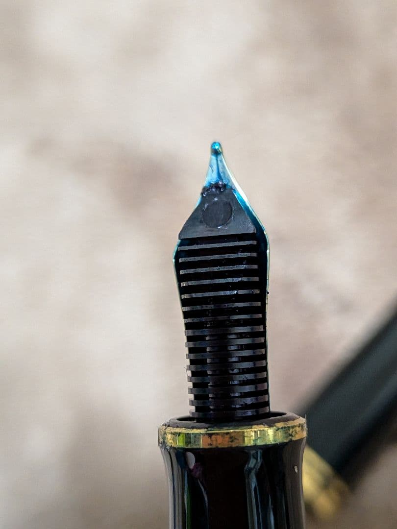 ペリカンFスーベレーンM400グリーンストライプ緑縞万年筆キレイなほう！