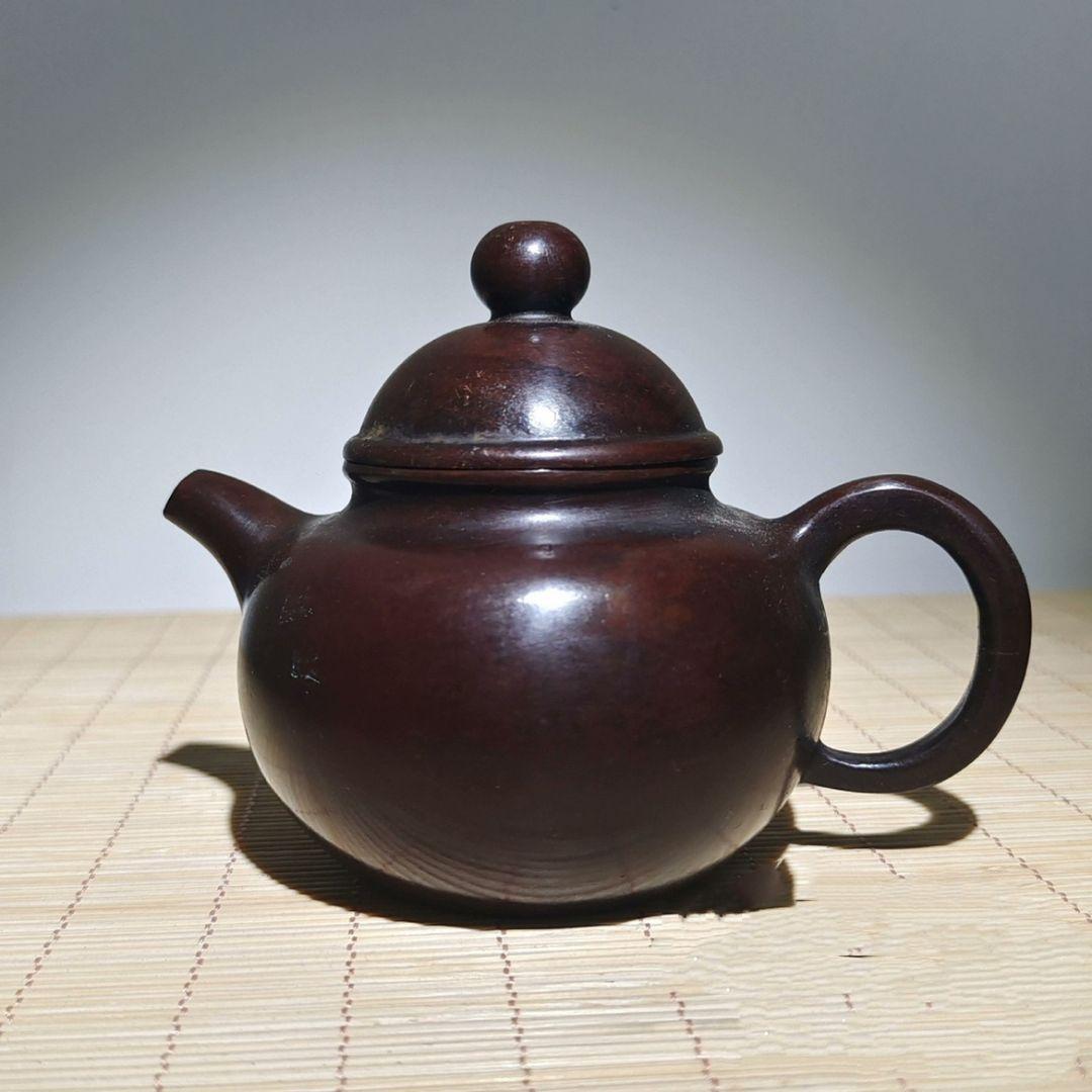 銅器 素麺茶壺 手把壺 茶壺 酒壺 水筒 墨壺 水滴壺 文房具 工芸品 置物