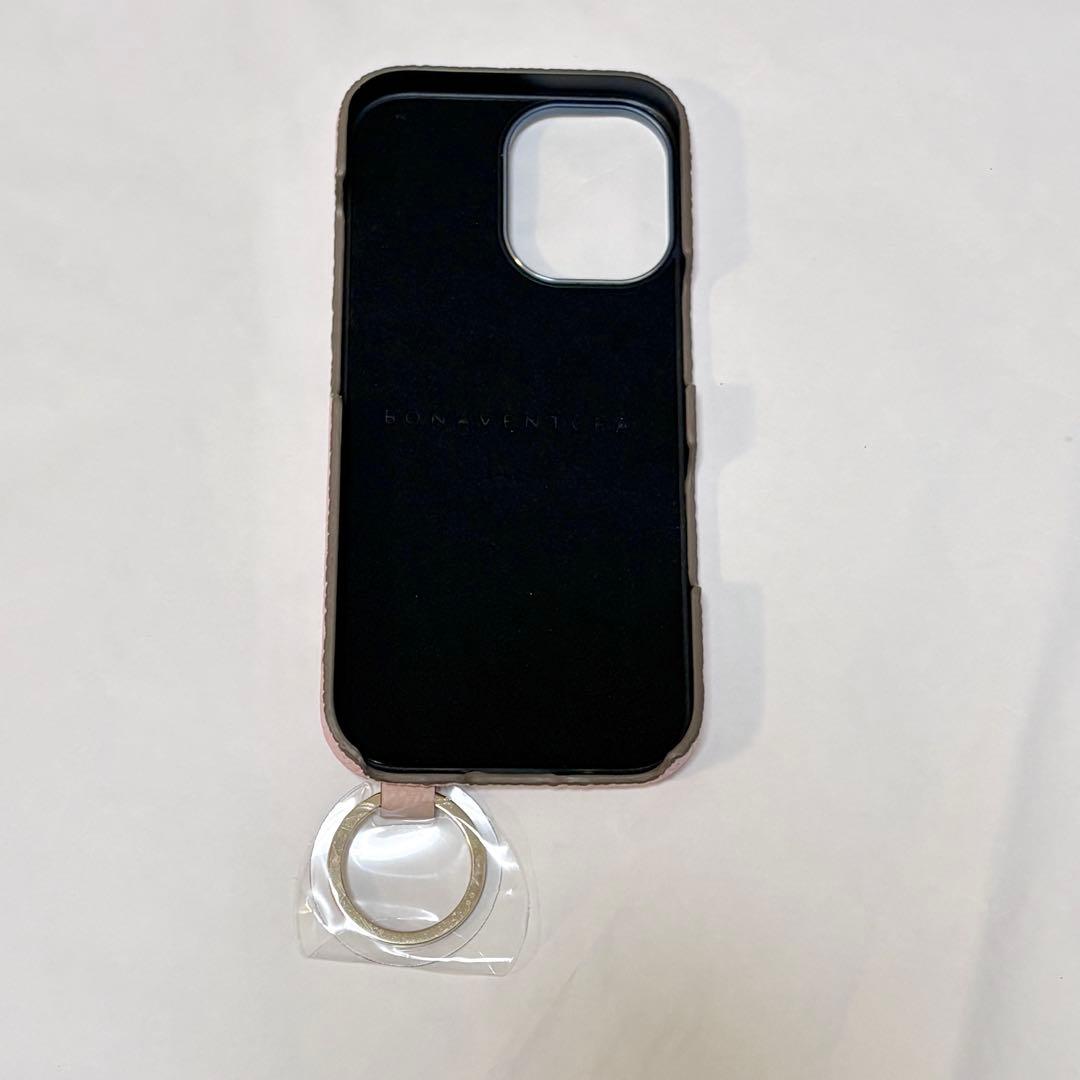iPhone17 ハンドル付き バックカバーケース シュリンクレザー ゴールド