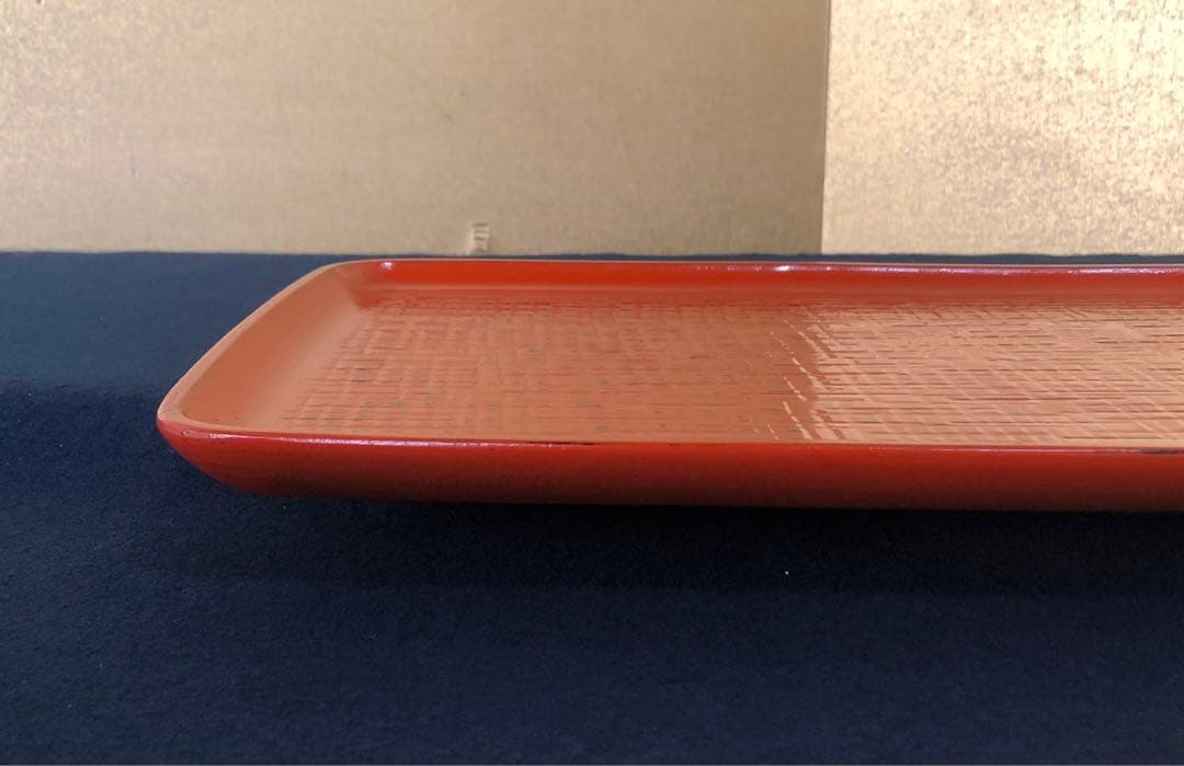 割引❗️《R》根来塗 胴張 折敷膳5客 木製漆器 木箱　260203く4