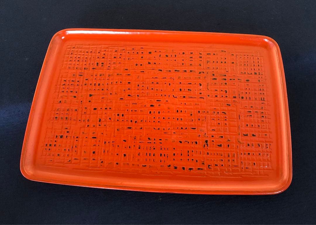 割引❗️《R》根来塗 胴張 折敷膳5客 木製漆器 木箱　260203く4