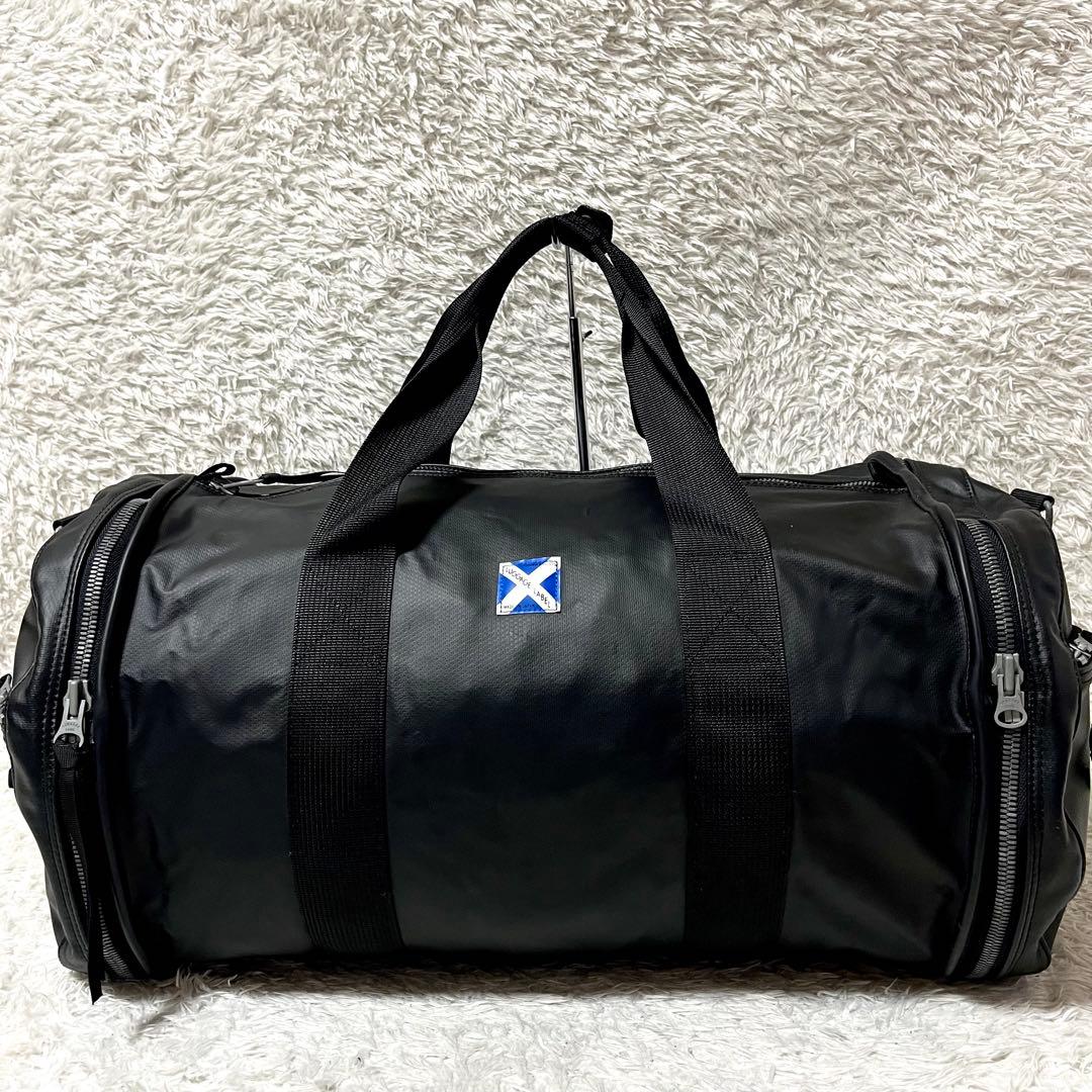 ✨美品✨ラゲッジレーベル 2way ボストンバッグ ドラムバッグ 青バッテン