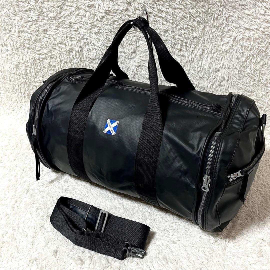 ✨美品✨ラゲッジレーベル 2way ボストンバッグ ドラムバッグ 青バッテン