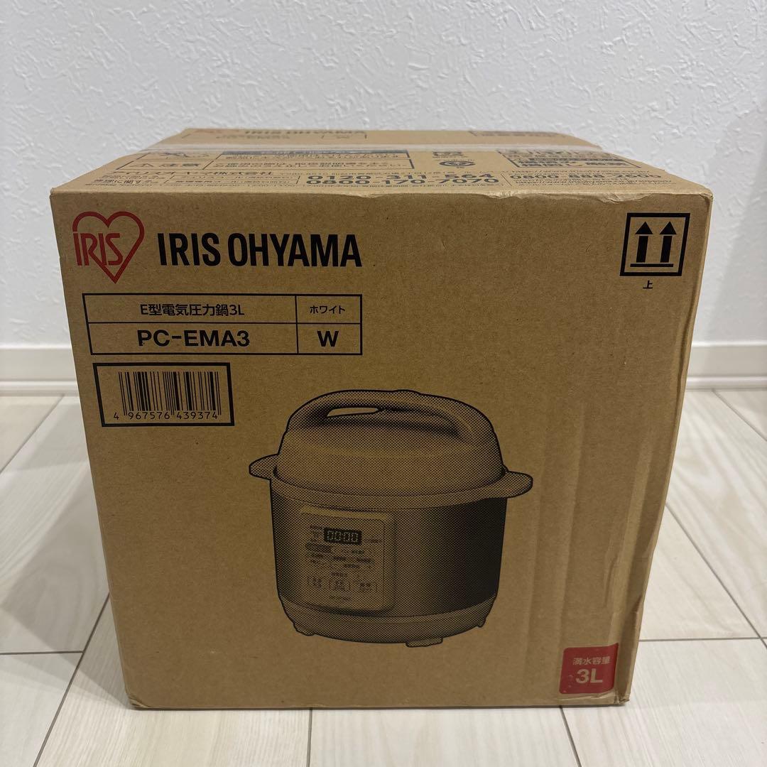 IRIS OHYAMA 電気圧力鍋 PC-EMA3 3L ホワイト