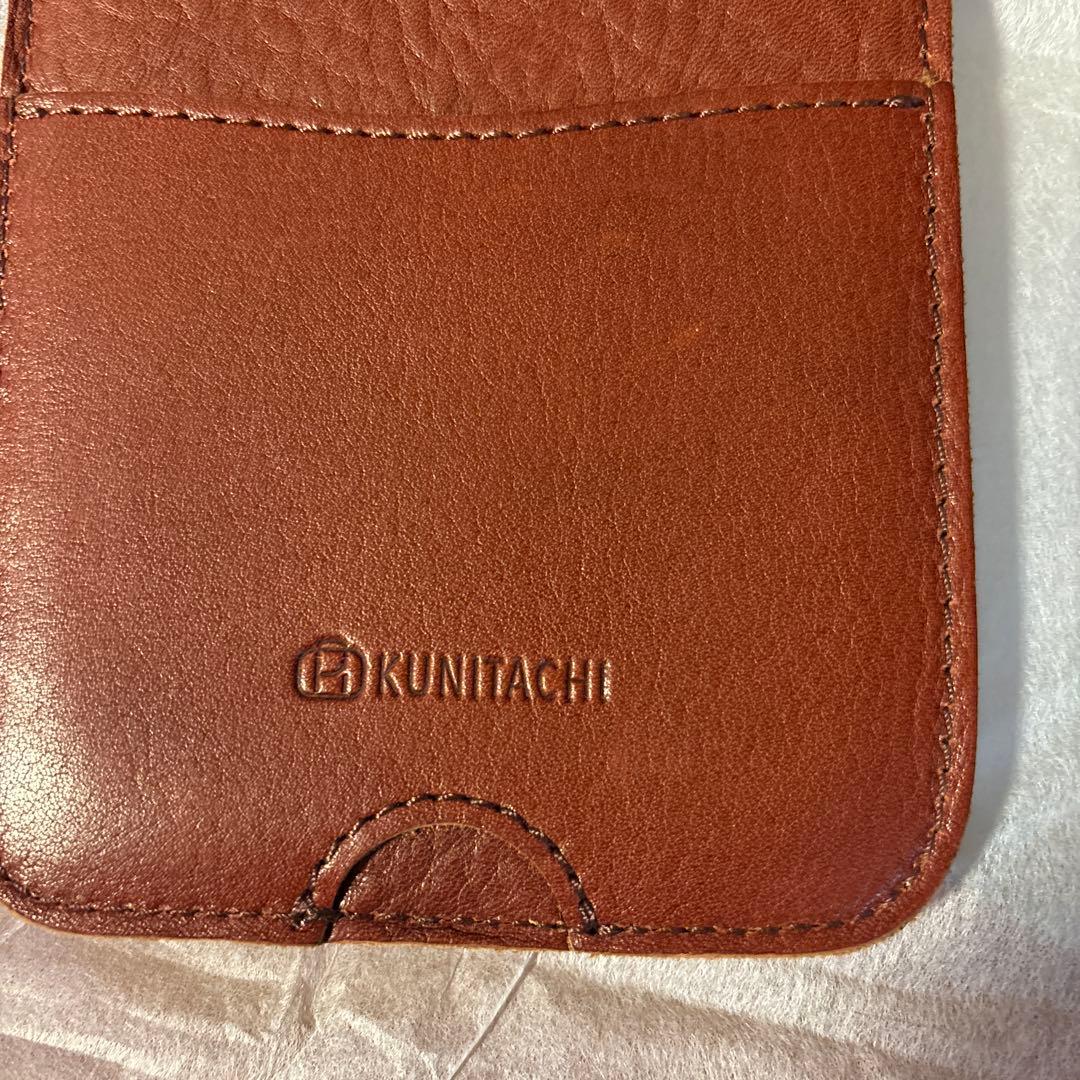 KUNITACHI レザー スマホケース ブラウン　新品　美品