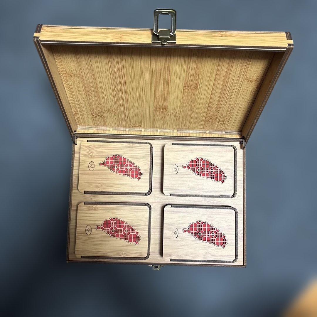 【最高峰・超希少】台湾高山茶 華崗 ＆ 福寿山 80g×4缶セット（竹製BOX