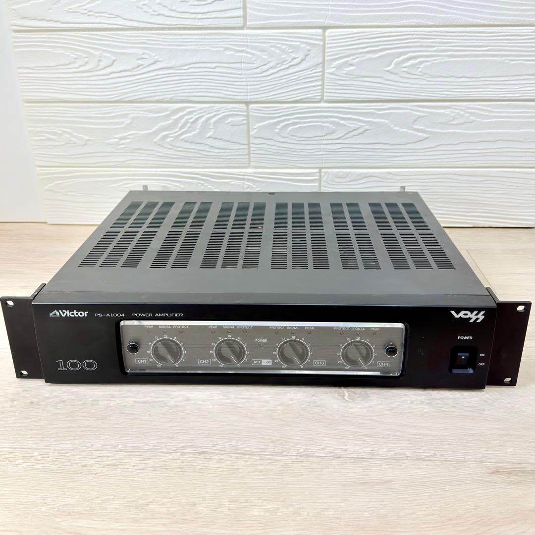 【動作品】Victor PS-A1004 パワーアンプ 4ch PA機器 音響