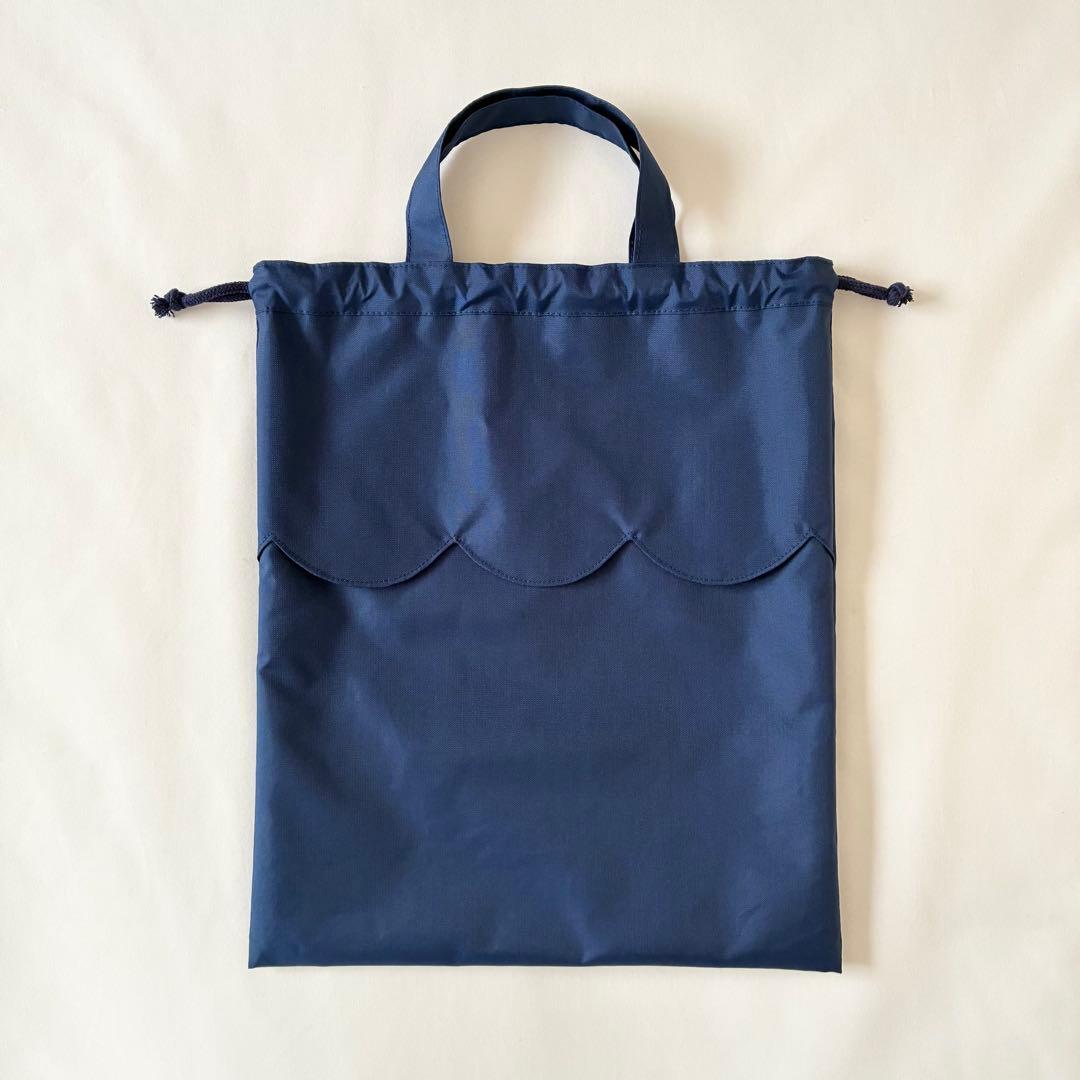 さやみ【撥水加工】スカラップ　レッスンバッグ　大人用　サブバッグ　お受験