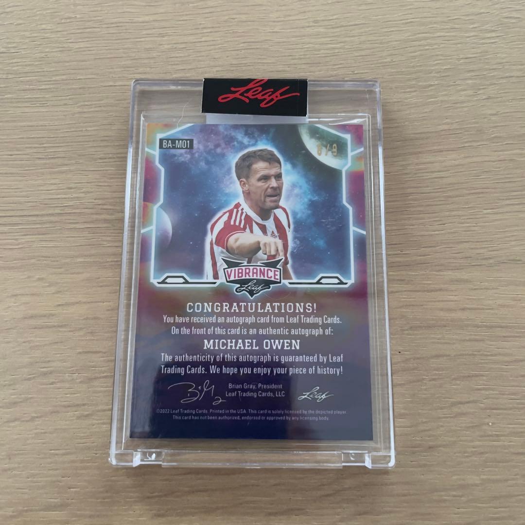 9枚限定　michael owen マイケル オーウェン 直筆サインカード