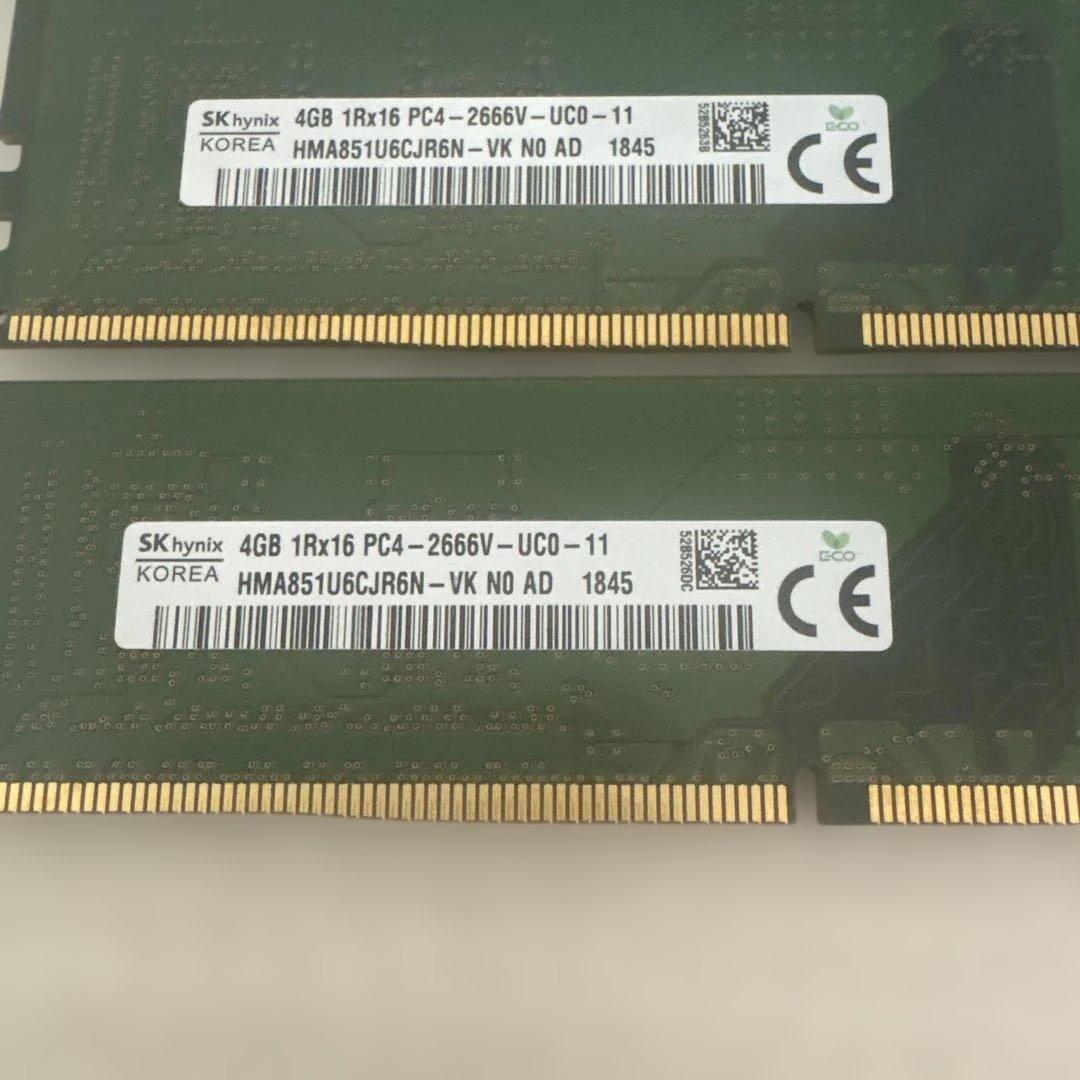 SK hymix 4GB PC4-2666V メモリ4枚