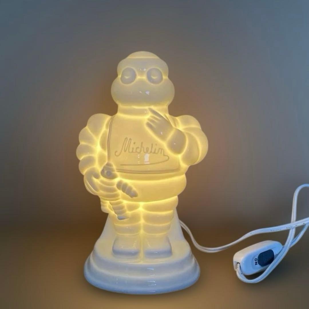 【ジャンク品】ミシュラン　ビバンダム　 陶器製置き物_旧ライト　高さ約21cm