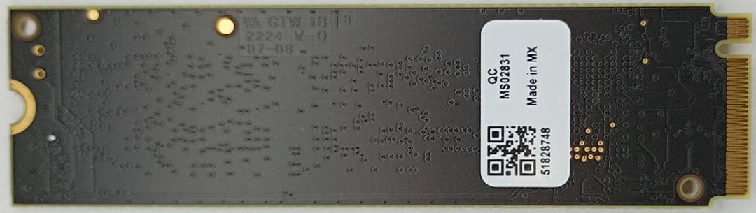 中古Crucial P2 CT500P2SSD8 PCIe 3.0 x4 SSD
