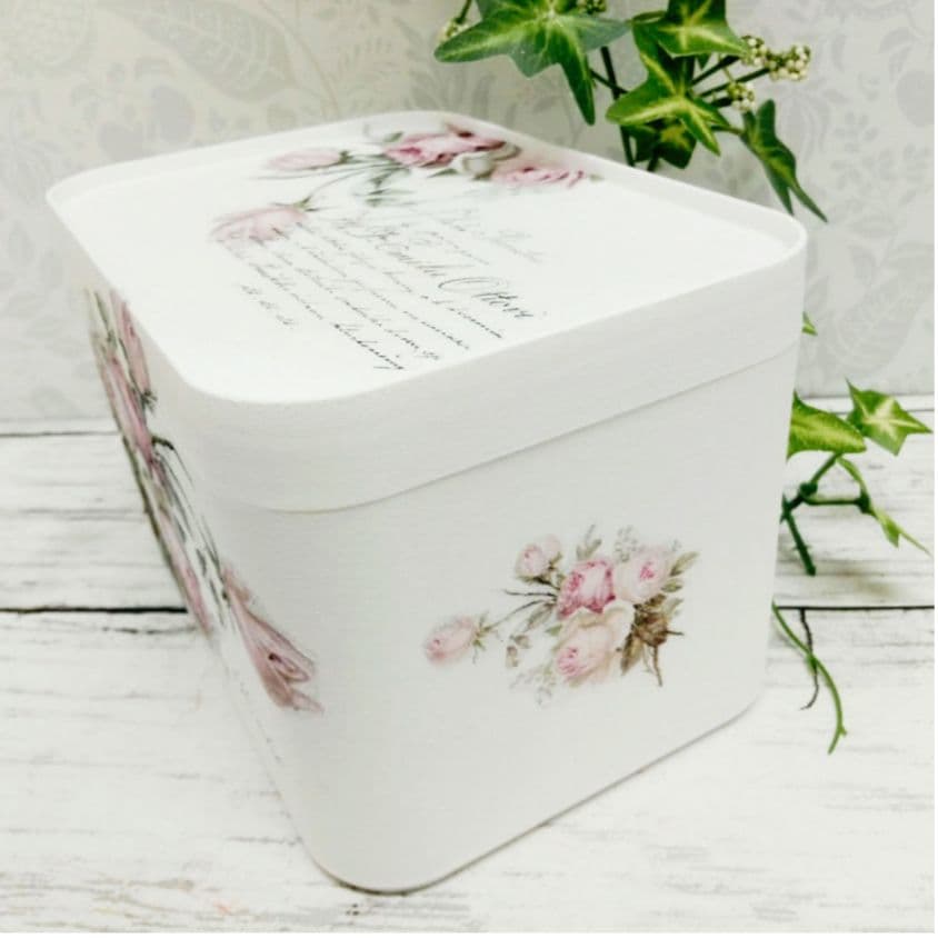 デコパージュ ꔛ‬ꕤ 蓋付き収納BOX♡薔薇♡小物入れ♡インテリア雑貨