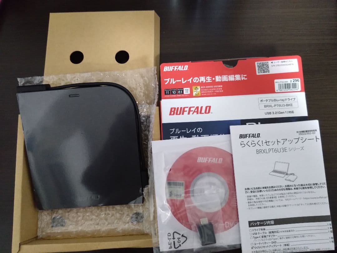 BRXL-PT6U3-BK　BUFFALO製ブルーレイディスクドライブ