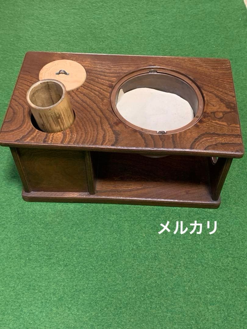 煙草盆　火鉢灰入り　引出し付
