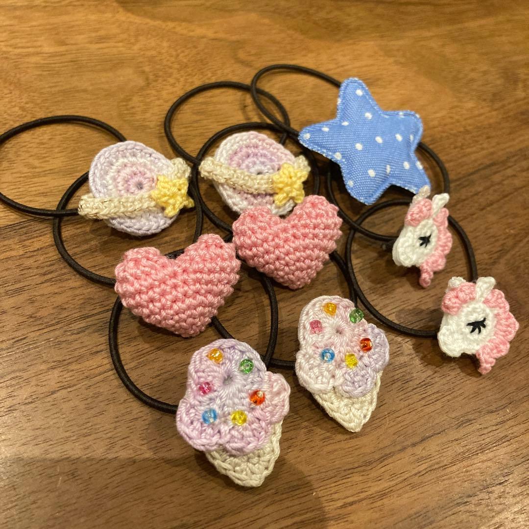 プルメリア様ご確認用☆ハンドメイド　ヘアゴム