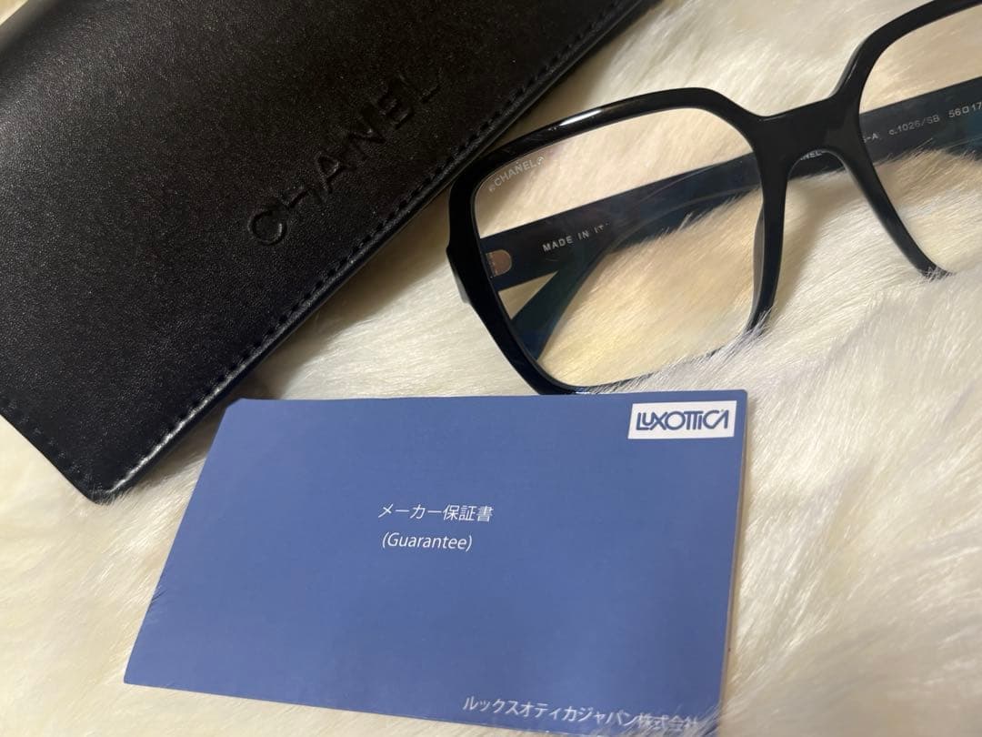 CHANEL シャネル スクエアシェイプ ブラック メガネ