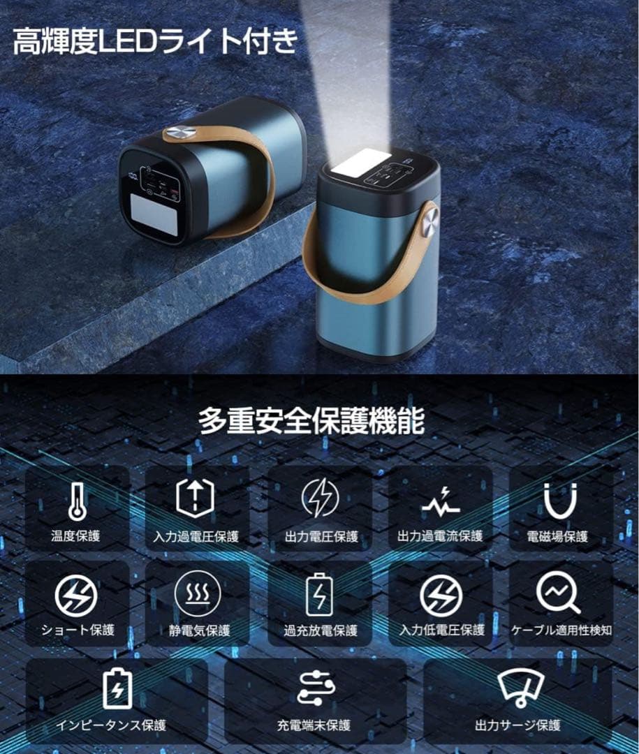モバイルバッテリー ポータブルバッテリー 80000mAh 大容量 22.5W