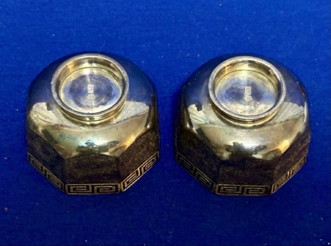 【純銀製】純銀製カップ×２！総重量54.7g！純銀刻印有り！アジアンテイスト♪