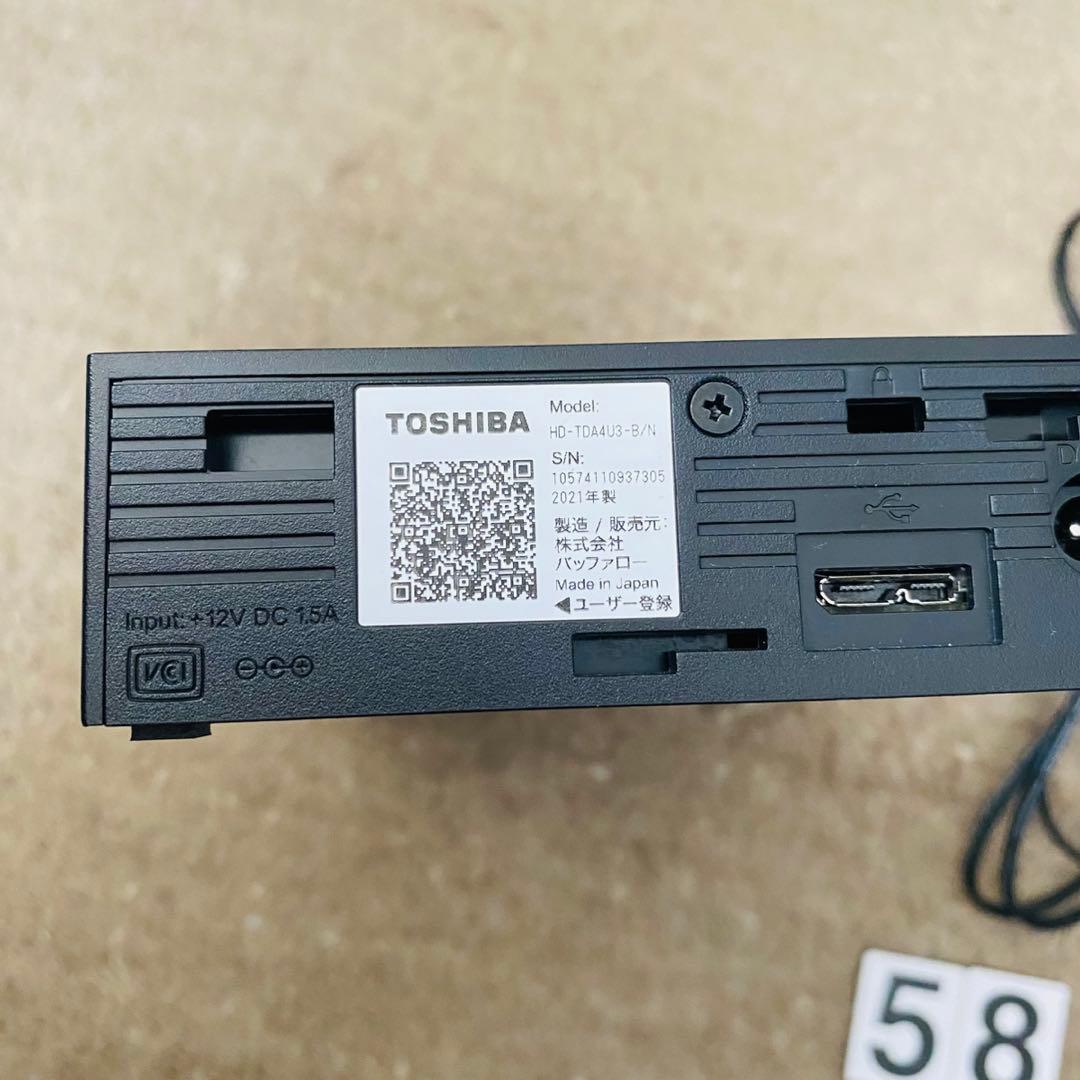 TOSHIBA 外付けハードディスク 4TB HD-TDA4U3-B/N