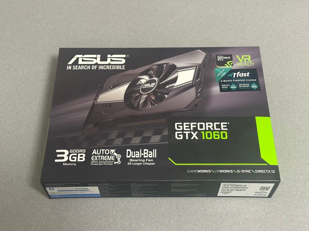 グラフィックボード・グラボ・ビデオカード ASUS GeForce GTX 1060 3GB