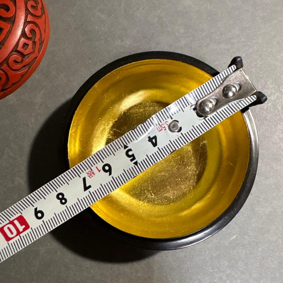 豊月作　堆朱　内金　香合　共箱　具利