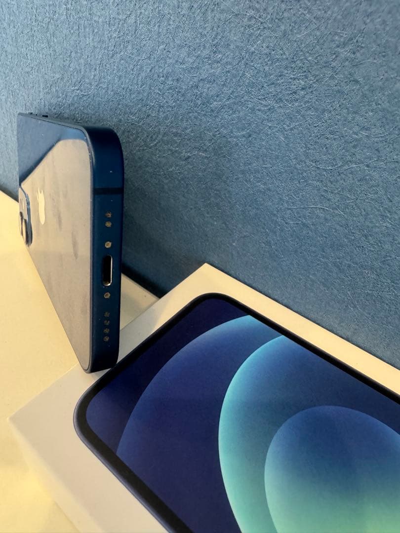 Apple iPhone 12mini 青色 本体 充電ケーブル付き