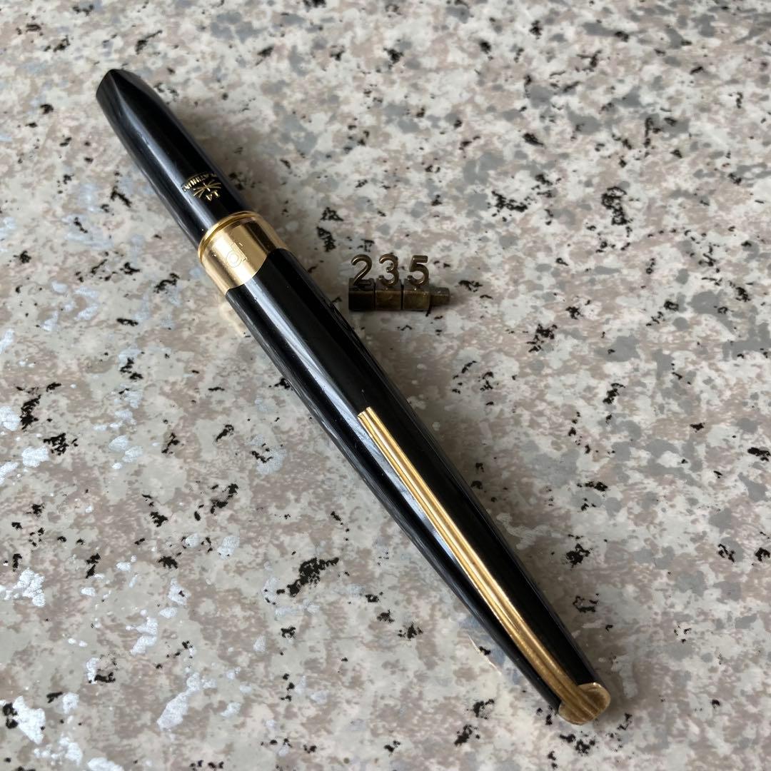 #235 オーバーホール済み 万年筆 プラチナ ポケット ショート14k