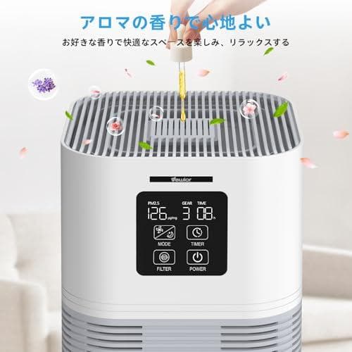 VEWIOR 空気清浄機 小型【令和7年秋新モード・極静音・12~38畳・花粉m