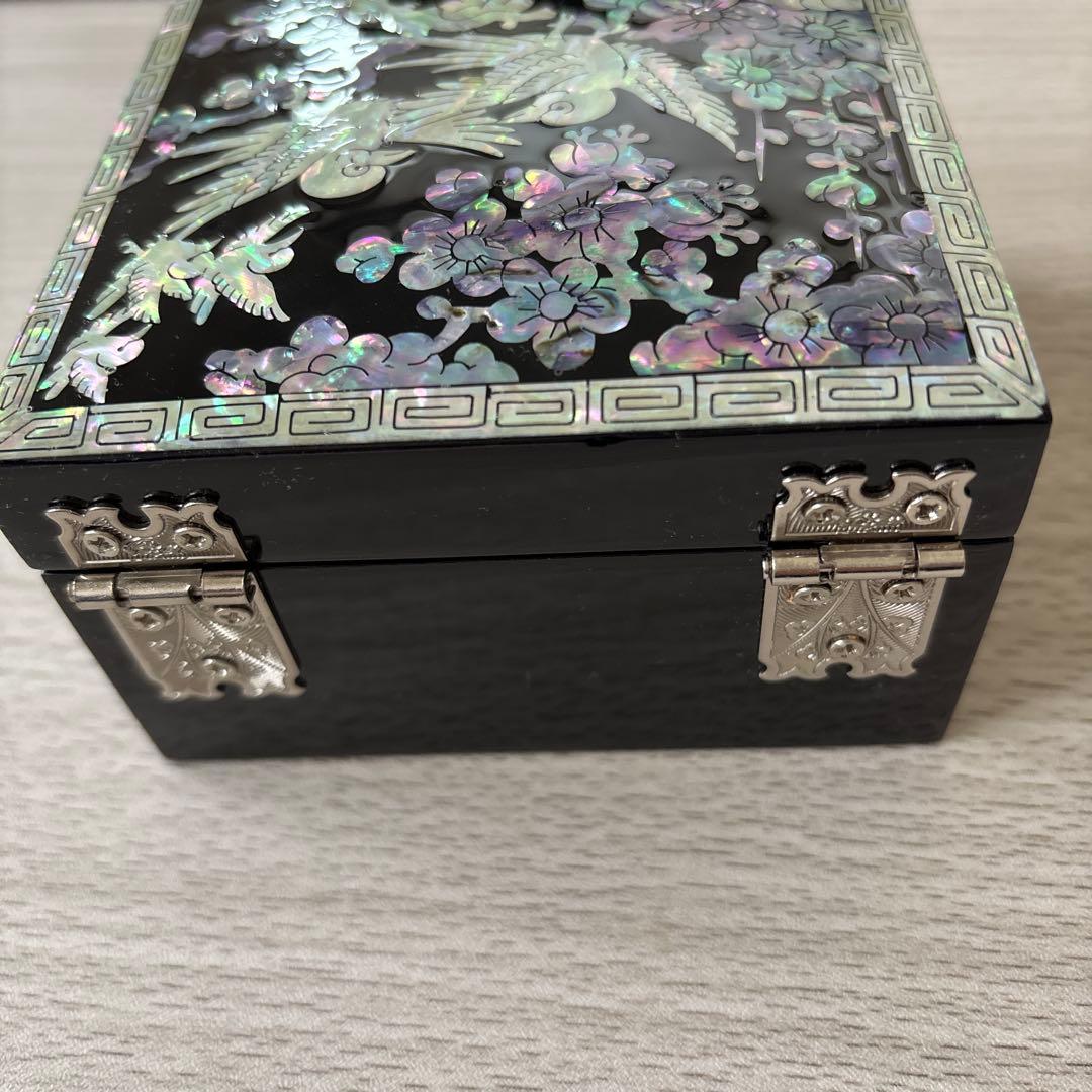 螺鈿細工　小物入れ　アクセサリーケース　鳥柄