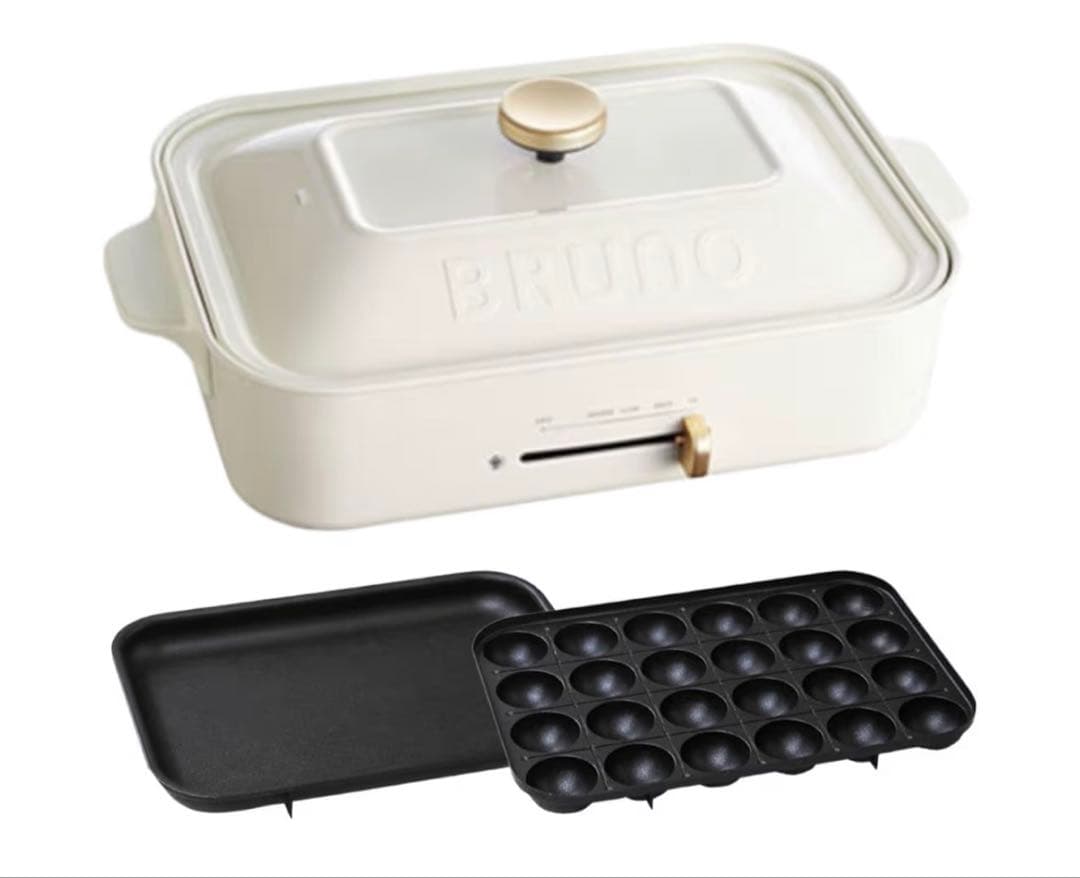 ★新品•未使用品★BRUNO コンパクトホットプレート BOE021-WH