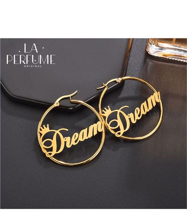 名入れ♡フープピアス✨イニシャル✨カスタムピアス 名前入りゴールド 手作り
