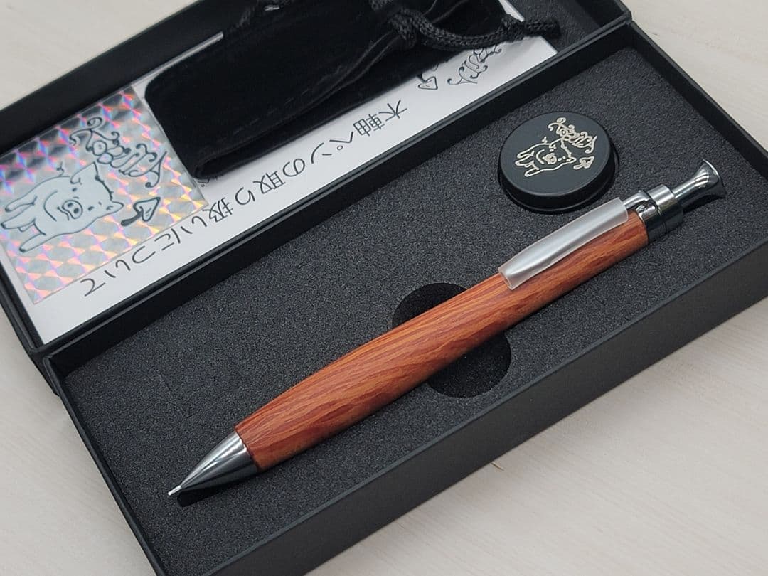 新品　こぶた工房　レースシーオーク極上杢　シャープペンシル0.5