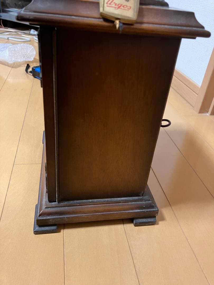 美品　アンティーク　ＵＲＧＯＳ／ウルゴス 木製置時計　稼働品